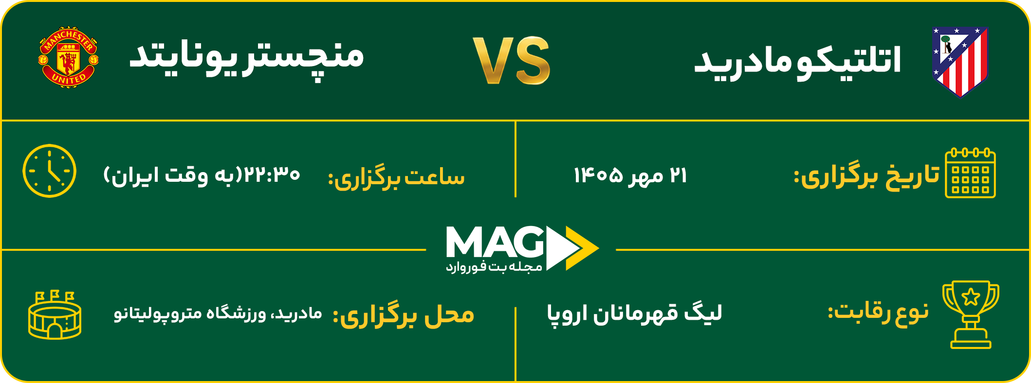 اتلتیکو مادرید – منچستر یونایتد اتلتیکو مادرید – منچستر یونایتد