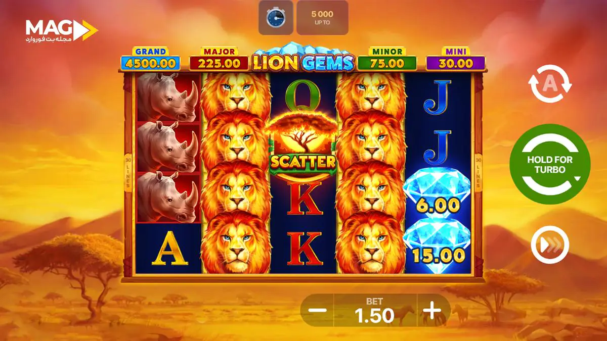 معرفی بازی ماشین اسلات الماس شیر معرفی بازی ماشین اسلات الماس شیر