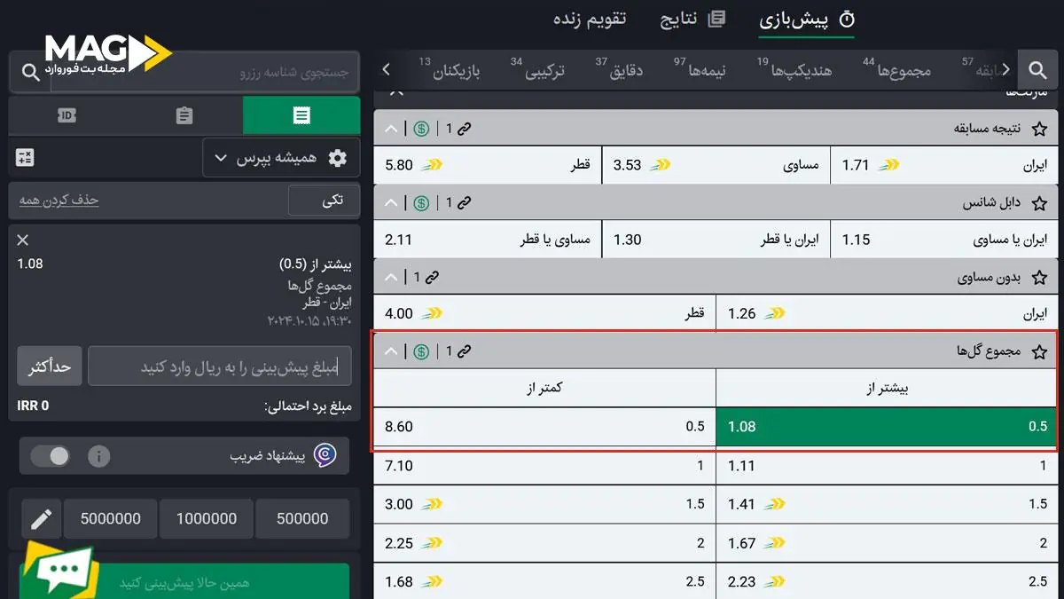 راهنمای جامع شرط بندی بیش از 0.5 گل راهنمای جامع شرط بندی بیش از 0.5 گل