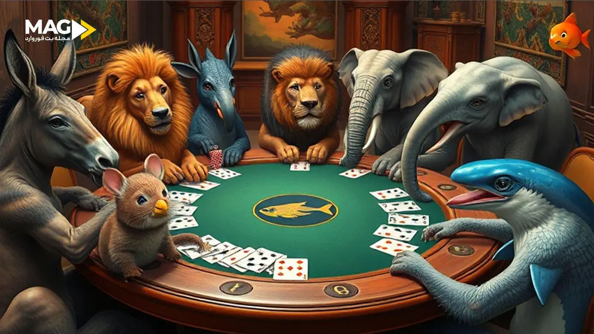 حیوانات در بازی پوکر حیوانات در بازی پوکر