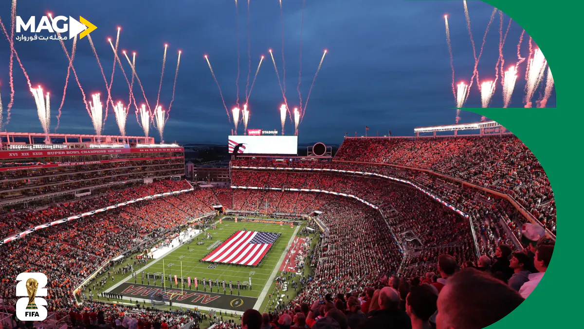 ورزشگاه لیوایز (Levi's Stadium) در جام جهانی 2026 ورزشگاه لیوایز (Levi's Stadium) در جام جهانی 2026
