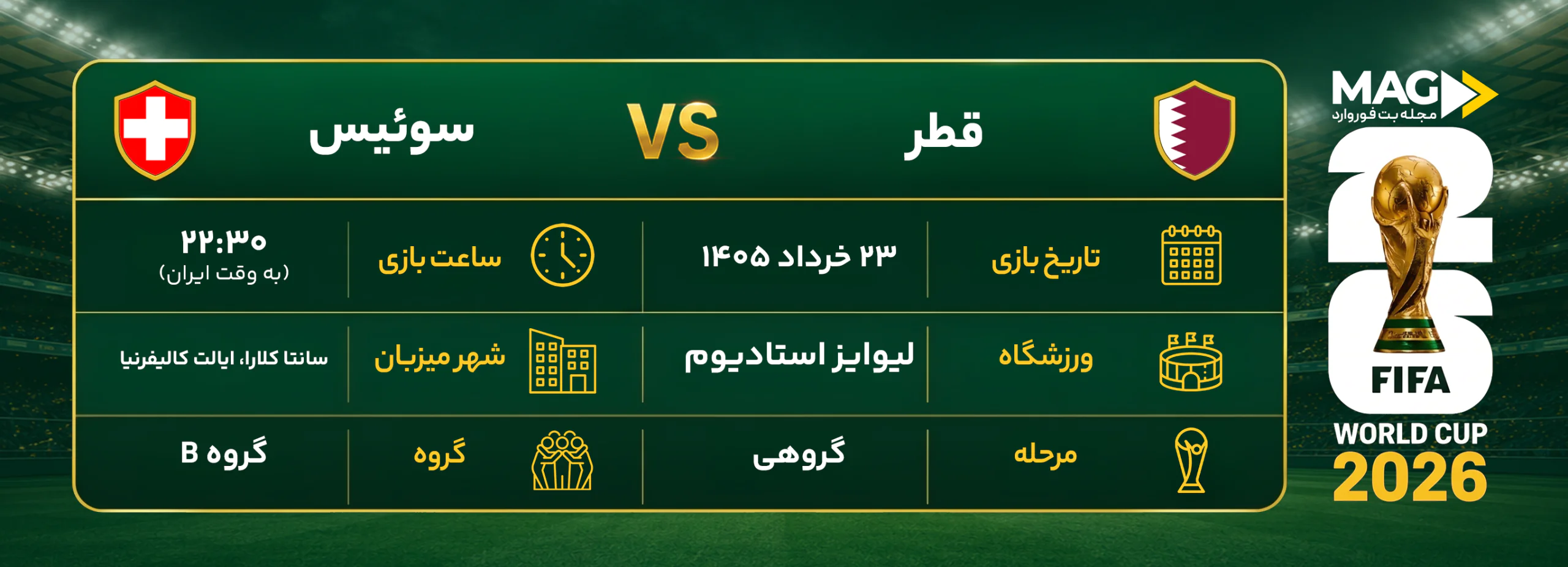 قطر – سوئیس پیش بینی بازی قطر – سوئیس | آنالیز کامل جام جهانی ۲۰۲۶