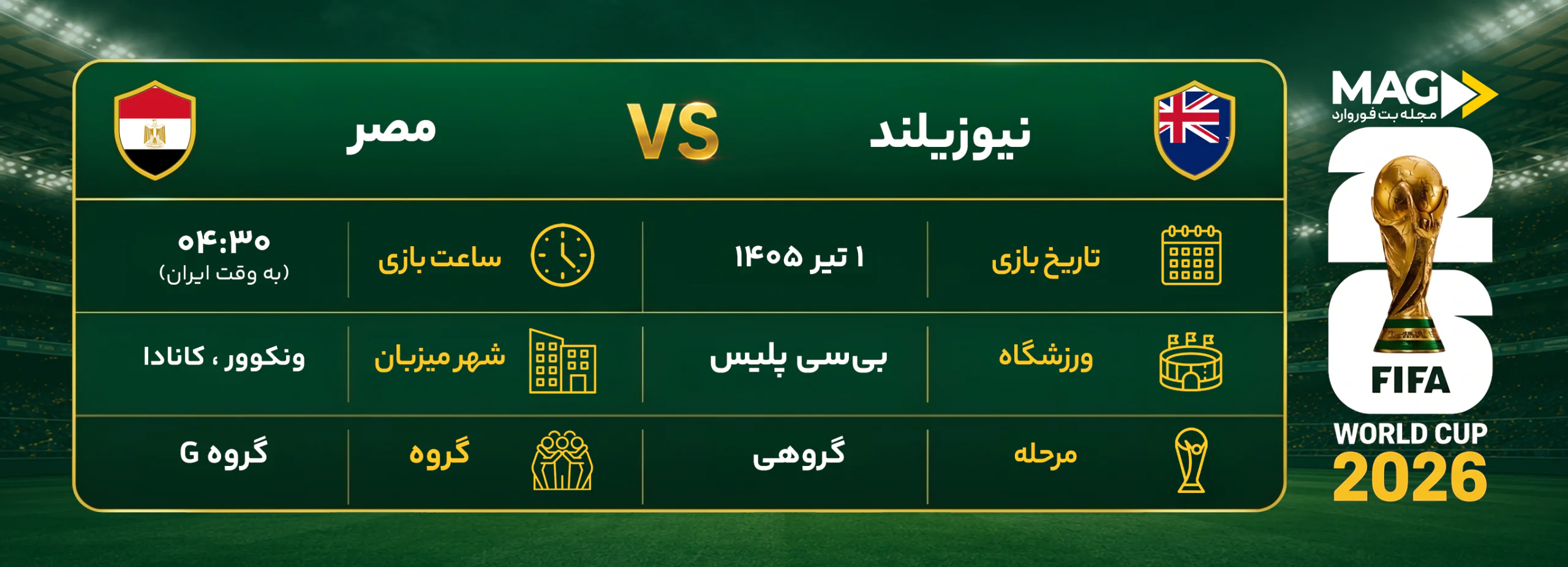 پیش بینی بازی نیوزیلند – مصر | آنالیز کامل جام جهانی ۲۰۲۶ پیش بینی بازی نیوزیلند – مصر | آنالیز کامل جام جهانی ۲۰۲۶