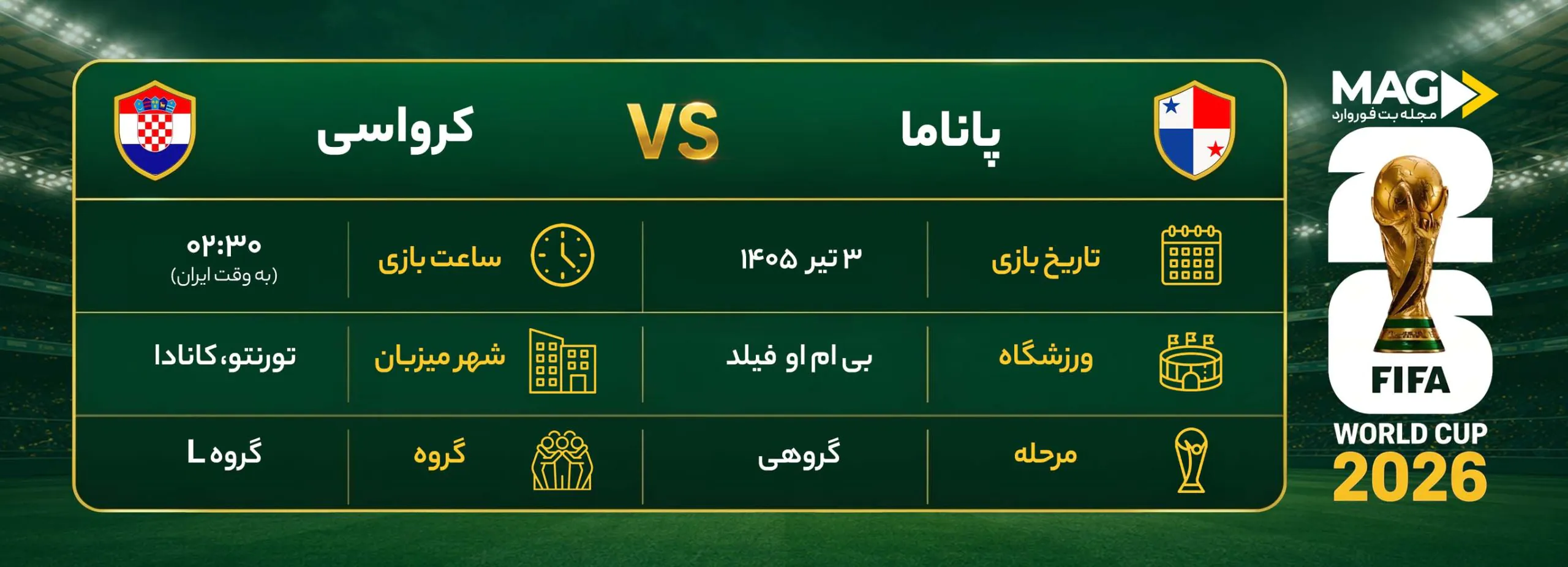 پیش بینی بازی پاناما - کرواسی | آنالیز کامل جام جهانی 2026 پیش بینی بازی پاناما - کرواسی | آنالیز کامل جام جهانی 2026